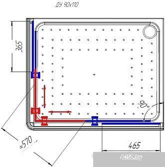 Radomir 90x110 R 1-03-1-2-0-1220 (прозрачное стекло)