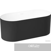 Wellsee Chalice Perfection 166x77 230603002 (отдельностоящая ванна белый глянец/мат. черн., экран, н