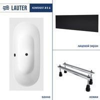 Lauter Ava 180х80 21208080 (с ножками и лицевым черным экраном)