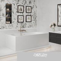 Wellsee Dream For More 181x90 23790102R (встраиваемая ванна белый глянец, сифон-автомат глянцевый бе