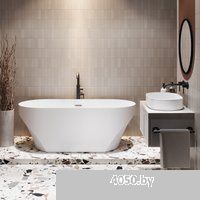 Wellsee Croquis 166x77 230301004 (отдельностоящая ванна белый глянец, экран, ножки, сифон-автомат зо