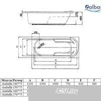 Alba Spa Arabella 170x75 (с ножками)
