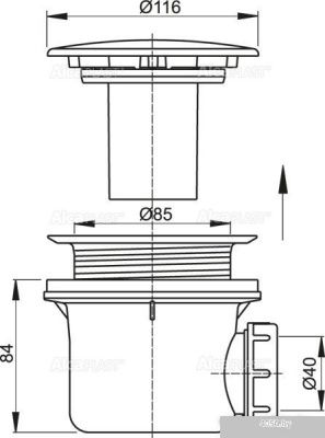 Сифон Alcaplast A49K