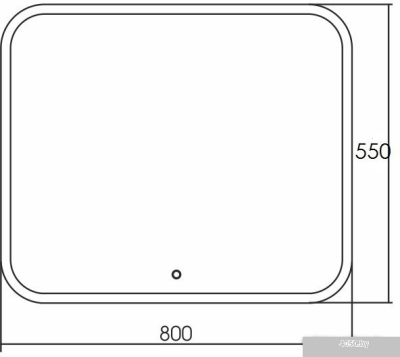 Grossman Зеркало Comfort LED 80x55 380550
