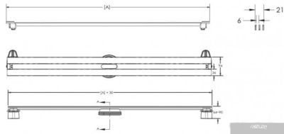 Трап/канал Berges Wasserhaus Super Slim 700 092153 (золото глянец)