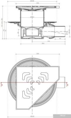 Трап/канал Pestan Confluo Standard Angle 1 Gold