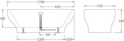 Ванна BelBagno BB73 170x75