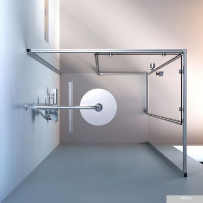 AM.PM X-Joy Square Slide 100x80 W94G-403-10080-MТ (матовый хром/прозрачное стекло)