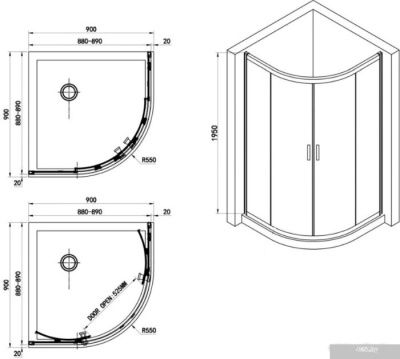 Adema Гласс Лайн 90 (прозрачное стекло)