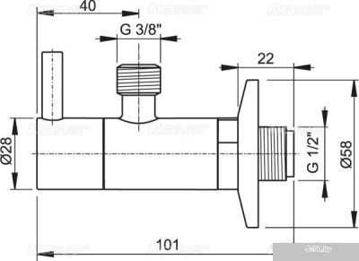 Alcaplast Угловой вентиль с фильтром 1/2x3/8 ARV001