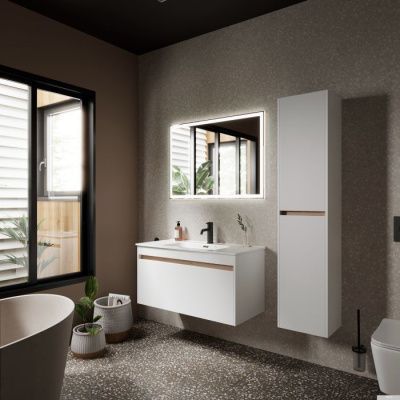Sancos Тумба под умывальник Smart SM100W (белый глянец)
