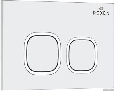 Roxen Cube в комплекте с инсталляцией StounFix Slim 6 в 1 534002 (кнопка: белый глянец)