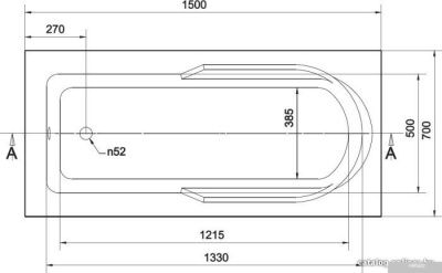 Ванна Cersanit Santana 150x70