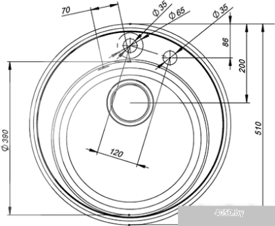 Кухонная мойка IDDIS Kitchen G K04S511i87