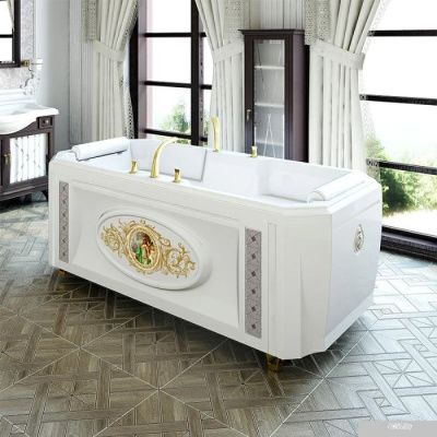 Ванна Fra Grande Фернандо 190x90 4-01-3-0-1-421 (с подголовниками, золото)