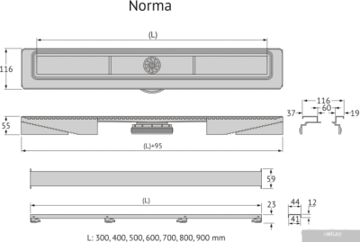Berges Wasserhaus С1 Norma 500 095036 (матовый черный)