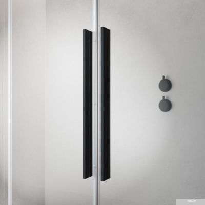 Radaway Furo Black KDD 100 L (прозрачное стекло)