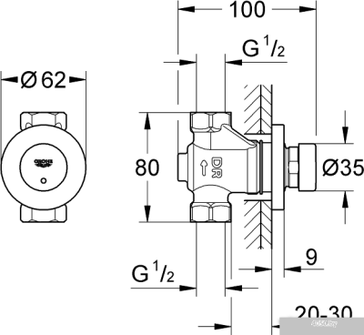 Grohe Euroeco Cosmopolitan T 36268000