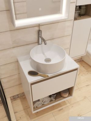 Cersanit Тумба под умывальник со столешницей Louna 60 SZ-LOU60-BL/WH
