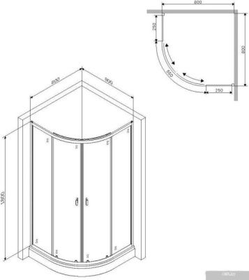 AM.PM X-Joy Twin Slide W88G-205-080BT64 80x80