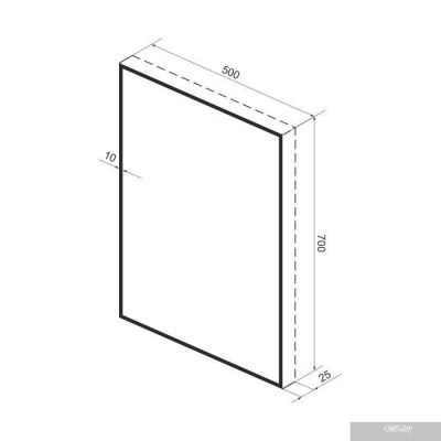 Wellsee Зеркало с фоновой LED-подсветкой 7 Rays' Spectrum 172200860, 50 х 70 см (с сенсором и регули