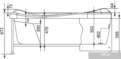 Ванна Aquanet Jamaica 160x110 R