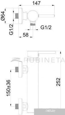 Смеситель Rubineta Ultra-12/K