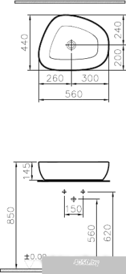 Умывальник Vitra Outline 5991B420-0016