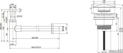 Wellsee Drainage System 182122003 (сифон, донный клапан, розовое золото)