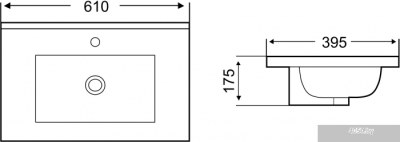 Умывальник WeltWasser Deilbach 7517-60 MT-BL