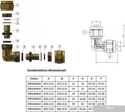 APE Колено 20x90° [3751L02020]