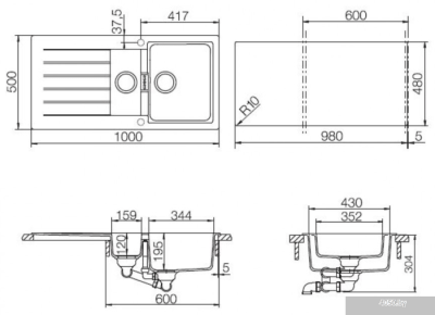 Кухонная мойка Schock Signus 60D (монако) [700816]