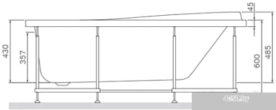 Ванна AM.PM W80A-150-070W-A 150x70 (с каркасом)