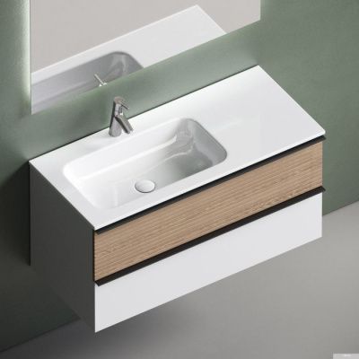 Sancos Тумба под умывальник Delta DL120W (дуб светлый/графит)