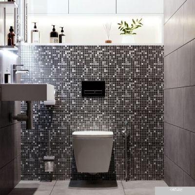 Унитаз Lavinia Boho Relfix Aveo Rimless 7 в 1 87050214 (черное стекло)