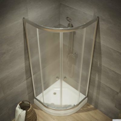 Triton Альфа Хром А1 90х90 без поддона (прозрачное стекло)