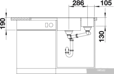 Кухонная мойка Blanco Axia III 6 S-F (антрацит)