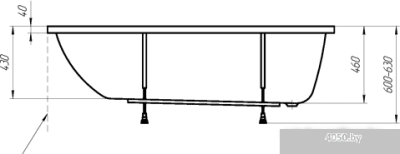 Ванна 1Марка Modern 140x70