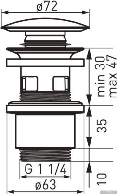 Донный клапан Ferro S288PPC