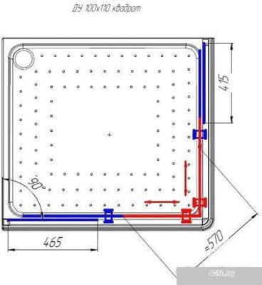 Radomir 100x110 L 1-03-1-1-0-1230 (прозрачное стекло)