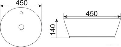 Умывальник CeramaLux D1306H011