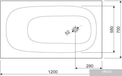 Ванна Cezares Eco 120x70