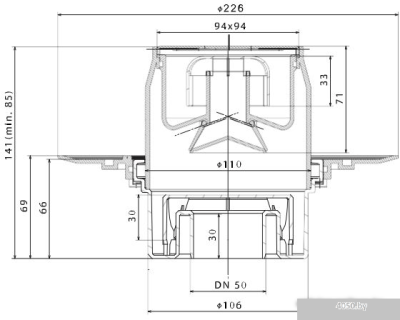 Сифон Pestan Standard Vertical tide maska