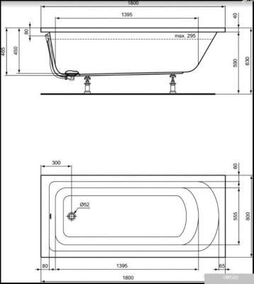 Ванна Ideal Standard Hot Line 180x80 K274801