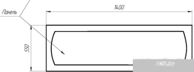 Ванна 1Марка Modern 140x70