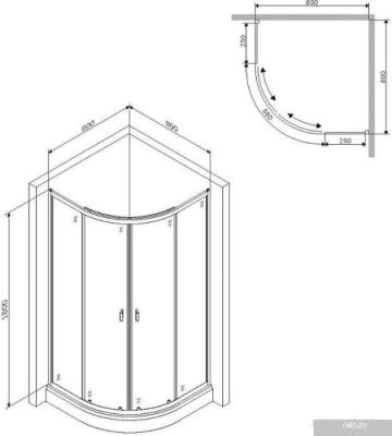 AM.PM X-Joy Twin Slide W88G-205-080MT64 80x80