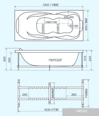 Ванна Triton ПЕРСЕЙ 190x90