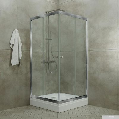 Triton Вента Хром А1 90х90 без поддона (прозрачное стекло)