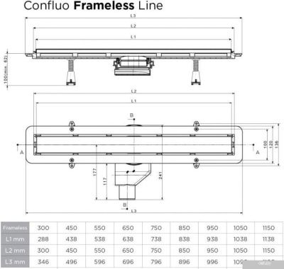 Pestan Confluo Frameless Line 450 13701202