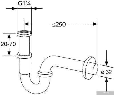 Сифон Kludi Standard 1025005-00